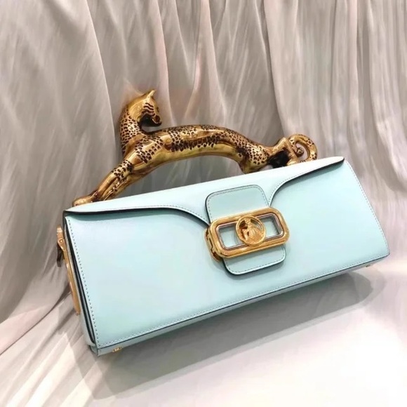 100% GENUINE LEATHER CAT HANDLE LUXURY BAG + LEATHER STRAP + DUST BAG + BOX - Picture 3 of 16